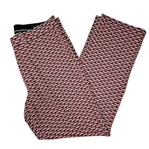 RLX Ralph Lauren Performance Golf Pants Classic Fit Vintage Cars Maroon 33X32 - Picture 2 of 7